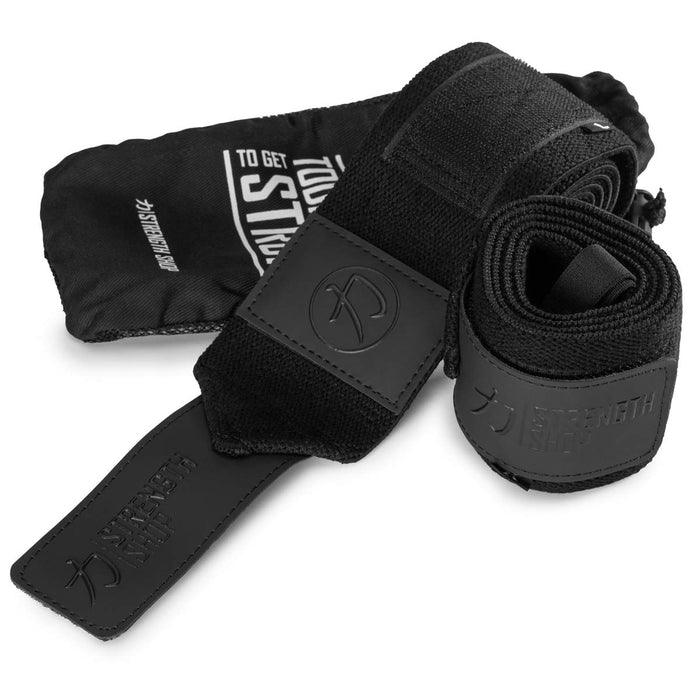 Pro Wrist Wraps - Stealth Black - IPF Approved — Strength Shop