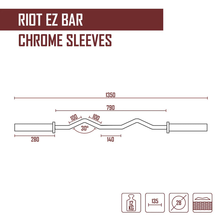 Riot EZ Olympic Curl Bar