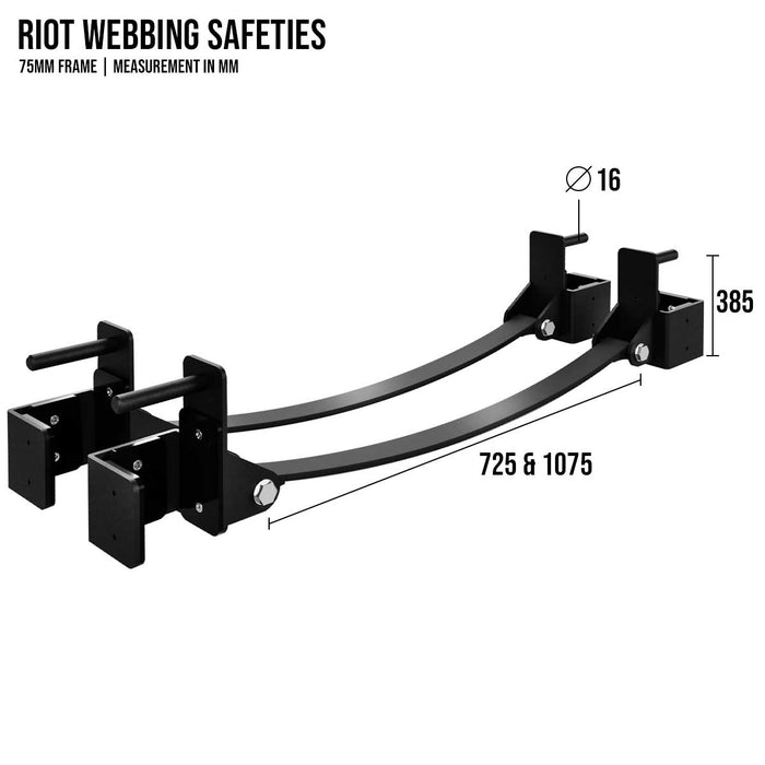 Riot MRR | Webbing Safeties – 1075, Pair