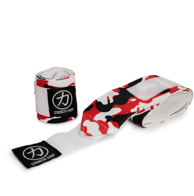 Zeus Wrist Wraps - Red/White/Black Camo - IPF Approved